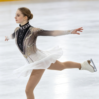 Costume de patinage artistique à dégradé noir et blanc avec strass, col haut, manches longues, pour enfants et adultes, compétition, performance
