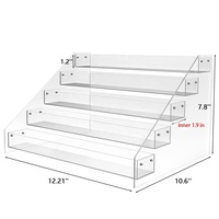 Étagère à épices et organisateur d'assaisonnements pliable et portable en acrylique à 5 niveaux, écologique, pour comptoir, armoire, garde-manger et rangement de cuisine