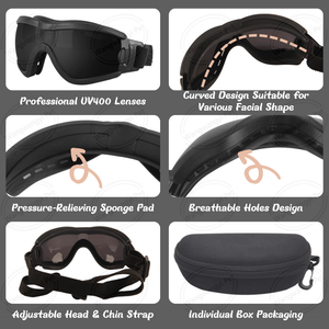 Lunettes UV transparentes pour animaux de compagnie Lunettes anti-neige pour chiens <span class=keywords><strong>avec</strong></span> sangles réglables - Product Image 3