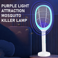 Raquette anti-moustiques électrique électronique à LED, écologique, avec filet souple, pour intérieur/extérieur, lutte antiparasitaire en cuisine, piles, printemps/automne
