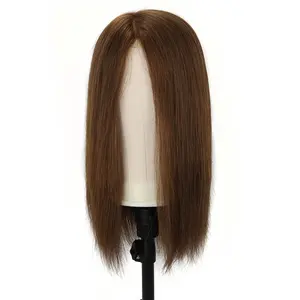 BEEOS TP22 16 "/18" Peluca con malla frontal <span class=keywords><strong>Cabello</strong></span> humano Remy brasileño Topper Nudo único 100% Densidad 28mm Prótesis de ondas corporales para mujeres - Product Image 6