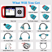 Outil de diagnostic moto, scanner OBD2 T1, lecteur DTC avec écran LCD 3,5 pouces, données du moteur, réinitialisation de la commande de l'accélérateur pour Honda, Yamaha, Suzuki, Kawasaki