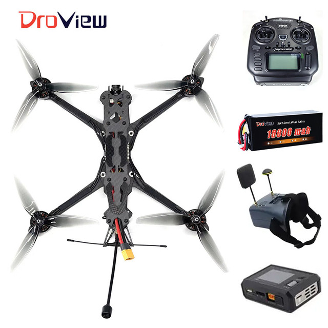 DroView Heavy Payload 5KG FPV Drone 13 Inch VTX 10W Long Distance Anti-interference VTX 3.3G - 6G VRX 100-750Mhz Drone FPV