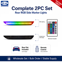 Feu de position latéral LED RGB pour pare-chocs arrière Ford Mustang 2015-2023, clignotant séquentiel, lentille fumée