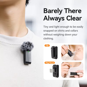 Microphone Lavalier Sans Fil Omnidirectionnel Ulanzi A100, Portée de Transmission de 20M <span class=keywords><strong>pour</strong></span> Interviews de Rue, Musique, <span class=keywords><strong>Smartphone</strong></span> - Product Image 4