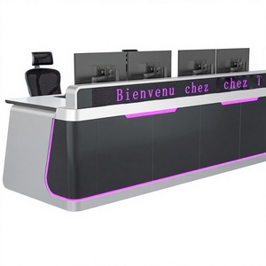JCCX-3 vendita calda moderna in acciaio di sicurezza + scrivanie di monitoraggio in legno Console della sala di controllo per la stanza del sistema di monitoraggio - Product Image 3