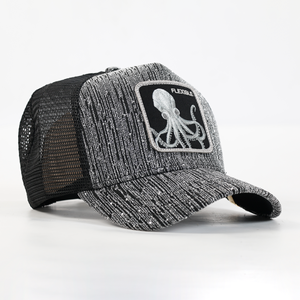 Cappello Trucker a 5 Pannelli in Rete di Alta Qualità con Ricamo Animale, Design a Righe alla Moda, Casual, per Ciclismo Estivo, Flessibile in Poliestere/Cotone - Product Image 2