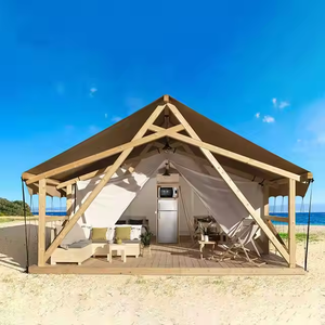 Carpa <span class=keywords><strong>de</strong></span> Camping <span class=keywords><strong>de</strong></span> Lujo Estilo Safari <span class=keywords><strong>con</strong></span> Poste <span class=keywords><strong>de</strong></span> Acero, Casa <span class=keywords><strong>de</strong></span> <span class=keywords><strong>Campaña</strong></span> para Glamping al Aire Libre - Product Image 5