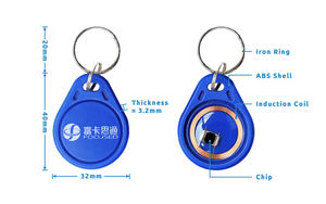 맞춤 인쇄 <span class=keywords><strong>RFID</strong></span> 태그 S50 클래식 1K ABS 키링 <span class=keywords><strong>NFC</strong></span> 키체인 - Product Image 5