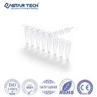 Boîtier continu pour tubes PCR à 8 puits, en plastique PP, consommable de laboratoire