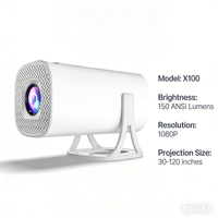 Projecteur LED portable compact YDH-P30 Pro 720P natif, correction automatique de la distorsion trapézoïdale, écran 40-120 pouces, Android 11 intégré, Netflix, YouTube, WiFi 6