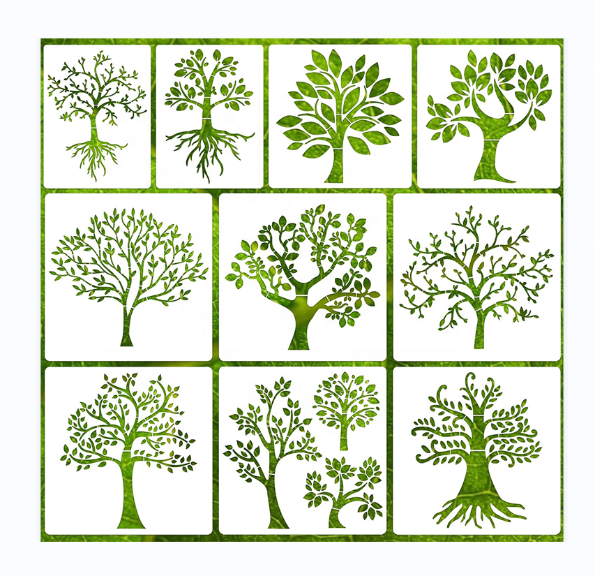 Tree Stencil Branches Template for Painting Wood Canvas Wall Furniture Plants Stencils