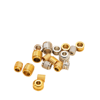 Perles intercalaires en acier inoxydable plaqué or 18 carats, forme géométrique, grand trou, lignes rayées, pour la fabrication de bijoux et les loisirs créatifs