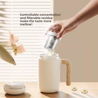 Mug isotherme à double paroi en céramique avec infuseur à thé, grande capacité, portable pour la maison, le bureau et l'extérieur
