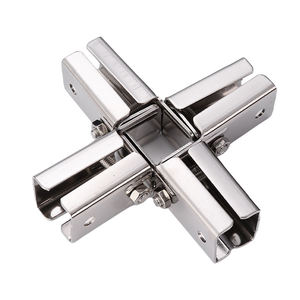 3 Way SquareTube Connectors <b>Shower</b> Room Stainless Steel Pipe Connector <b>Fittings</b> Glass <b>Door</b> - Product Image 6