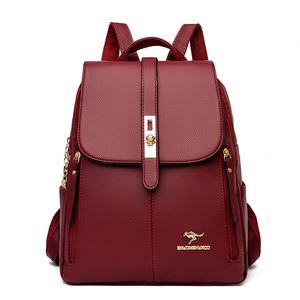 Sac à dos femme patchwork en cuir de vachette véritable style rétro finitions patinées bandoulière - Product Image 3