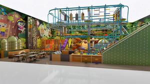 Système <span class=keywords><strong>de</strong></span> terrain <span class=keywords><strong>de</strong></span> <span class=keywords><strong>jeux</strong></span> intérieur personnalisé pour enfants avec piscine à balles, toboggans, trampoline et <span class=keywords><strong>jeux</strong></span> <span class=keywords><strong>de</strong></span> défis ninja - Product Image 6