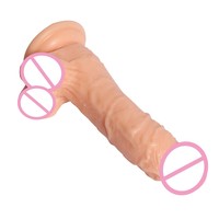 XISE 17cm Classic Pvc Dildo Super Realista Juguetes Sexuales Plásticos Pene Artificial Anal Dong para Mujeres Gay Sólido Piel Real Sensación Grande
