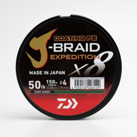 Ligne de pêche originale Daiwa J-BRAID 8 en fibre de carbone tressée 300 PE pour la pêche en mer, en lac, en rivière et en ruisseau