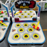 Machine de jeu interactive pour 2 joueurs, à monnayeur, pour enfants, jeu de frapper le taureau, machine de jeu à marteau