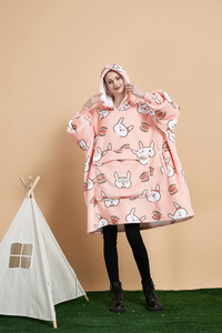 China Factory Winter Warming Giant Hooded Wearable <strong>Blanket</strong> <strong>Hoodie</strong> Sherpa Fleece Ultra Plush <strong>Cosy</strong> Oversized Adult Hooded <strong>Blanket</strong> - Product Image 5