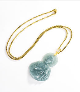 Pendentif en jadeite naturelle Feicui bleu eau de Saint-Jude avec fermoir en argent S925, style classique - Product Image 6