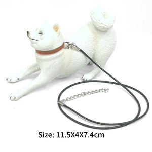 Likelife Shiba Inu Worst Hond Corgi Massief Pvc Speelgoed <span class=keywords><strong>Plastic</strong></span> Figuur Dieren Hond Met Sleepkabel - Product Image 3