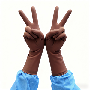 Sarung Tangan Ortopedi Lateks untuk Pemeriksaan Medis Perawatan Lansia Biru Bebas Bubuk Sekali Pakai 13mil Sarung Tangan Ortopedi untuk Ortopedi - Product Image 1