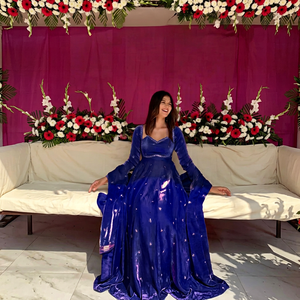 Ensemble ANARKALI PENT avec dupatta en soie FENDY, broderie de sequins, coupe classique, moderne, séchage rapide, toutes saisons, pour les fêtes - Product Image 1