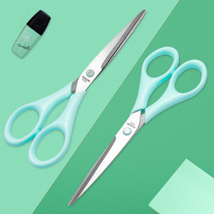 Office Scissors Stainless Steel Straight Blade Green White Handle Home Craft Use - Product Image 2