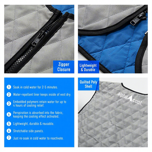 Gilet de refroidissement par évaporation Warmice pour les travailleurs, refroidissement pendant 5 heures, gilet de refroidissement activé par l'eau - Product Image 2