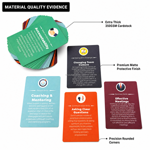 Jeu de cartes de leadership personnalisé professionnel en carton 350 g/m² avec système de raccourcis inspirant pour les leaders et 52 tactiques, service OEM - Product Image 3