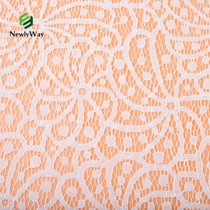 مصنع فوجيان الصيني قماش شبكي من الدانتيل الجاكار المحبوك من القطن والنايلون من مصنع مخصص لفساتين العرس - Product Image 3