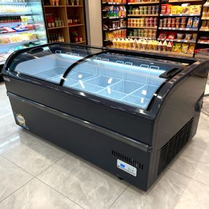 Congélateur îlot, congélateur de présentation îlot, grande capacité, coffre, réfrigération de supermarché, glissière <span class=keywords><strong>gauche</strong></span> droite - Product Image 3