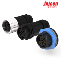 Connecteur étanche IP67 M25 à 3 broches 50A 500V, fiche d'alimentation circulaire câblable sur site pour éclairage LED et chargeur de VE