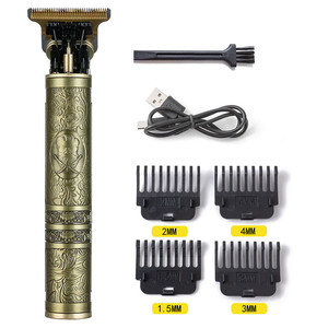 Tagliacapelli e Regolabarba Professionale per Uomo, Rasoio Elettrico <span class=keywords><strong>con</strong></span> Lama a T, Tosatrice per Taglio Capelli, <span class=keywords><strong>Baffi</strong></span> e Viso - Product Image 3
