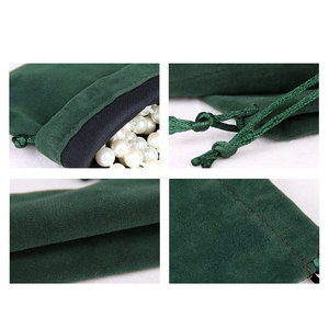 12x15cm tùy chỉnh đồ trang sức túi đồ trang sức Pouch với logo 19 Màu sắc dây rút mềm nhung bụi Quà Tặng mỹ phẩm bao bì túi - Product Image 5