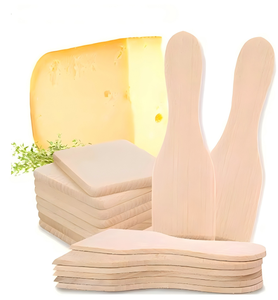 Ustensiles en bois pour raclette, planches <span class=keywords><strong>à</strong></span> fromage, poêles <span class=keywords><strong>à</strong></span> frire, outil <span class=keywords><strong>à</strong></span> fromage double face en bois pour la <span class=keywords><strong>fondue</strong></span> - Product Image 1