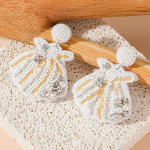 Pendientes <span class=keywords><strong>de</strong></span> Moda con Diseño Geométrico <span class=keywords><strong>de</strong></span> Estrella <span class=keywords><strong>de</strong></span> Mar y Delfín, Coloridos, con Cuentas y Detalles <span class=keywords><strong>de</strong></span> Diamantes, <span class=keywords><strong>de</strong></span> Aleación, para Mujer, Estilo Océano, Concha Marina - Product Image 3