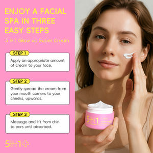 LAIKOU 5 en 1 Glow up Super <span class=keywords><strong>Cream</strong></span> Vitamina C Colágeno Péptidos Ácido Ferúlico HA Glutatión Aclarar Manchas Oscuras Crema Facial - Product Image 5