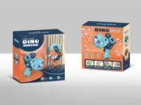 Pistolet à bulles de dinosaure en plastique dessin animé avec musique jeu de plein air à bulles pour enfants activité d'été