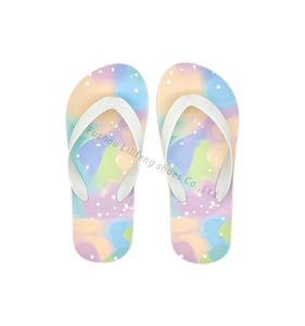 Nuevas <span class=keywords><strong>Chanclas</strong></span> de EVA con estampado de arcoíris a la moda, Estilo Hawaiano para niños, parte inferior plana, antideslizantes, cómodas para el verano - Product Image 5