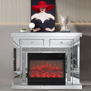 2023 Top vendeur meuble TV miroir sépia de haute qualité avec cheminée décoration de la maison meubles miroir Cheminee Kamin haard - Product Image 5