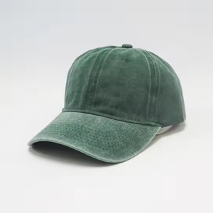 Custom Washed Vintage Baseball Cap Wholesale American Style 6 Panel Distressed Cotton <b>Hat</b> Rubber <b>Print</b> Embroidery - Product Image 1