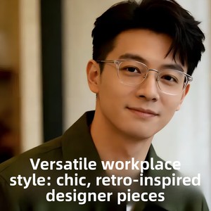 Z <span class=keywords><strong>Yong</strong></span> Zhang Zhilin <span class=keywords><strong>Jing</strong></span> Boran Fei Ke Lunettes de vue rétro japonaises vintage ultra-légères en titane pur pour femmes, monture complète, avec prescription AC - Product Image 3