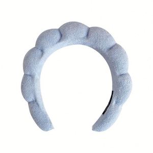Bandeau en éponge nuageuse à couronne haute pour le lavage du visage, le maquillage, le spa, les mariages, les cadeaux de demoiselle d'honneur, unisexe, en tissu éponge doux - Product Image 5