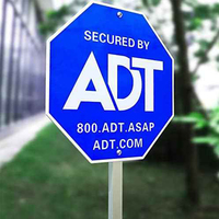Toowin precio de fábrica seguridad patio signos y pegatinas guía personalizada proveedor azul Cctv signo Metal Adt signos y pegatinas