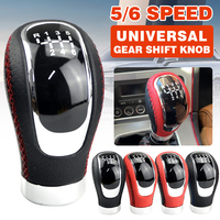 Pommeau de levier de vitesse universel 5/6 vitesses MT manette de vitesse levier bâton accessoires Auto en cuir PU pour toutes les voitures manuelles