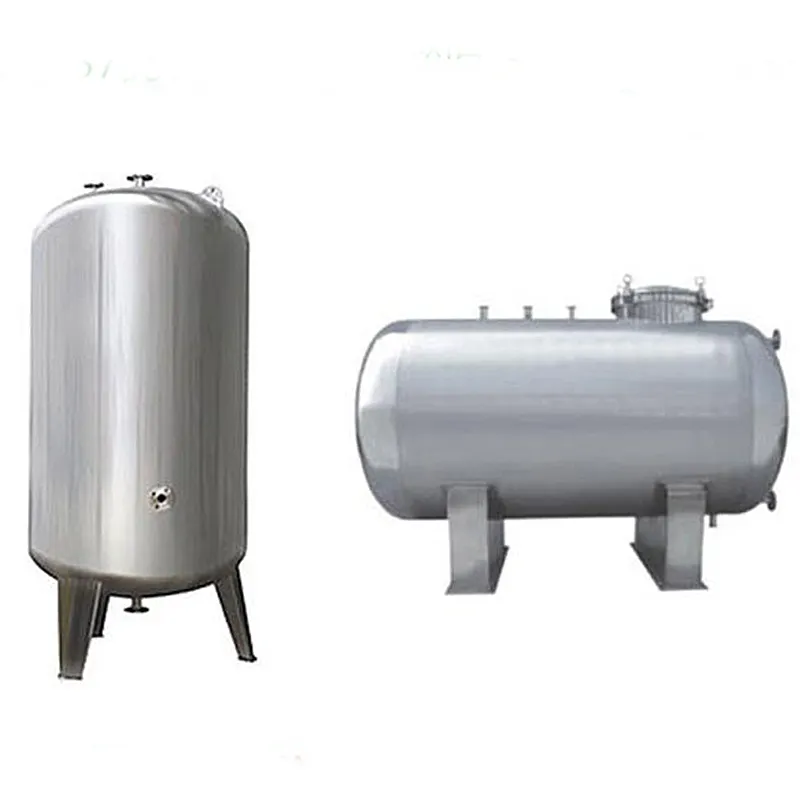 Thép không gỉ lưu trữ Tank ngang thép không gỉ nước sữa lưu trữ Tank cho chất lỏng/hóa chất/nước giải khát