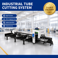 Découpeuse de tubes laser à fibre latérale, précision 0,05 mm, machine de découpe de tuyaux CNC, composants Cypcut HIWIN pour acier inoxydable, carbone, AI